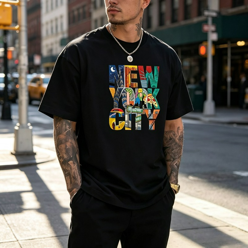 Street Fashion Nyc - T-shirt graphique NEW YORK CITY pour