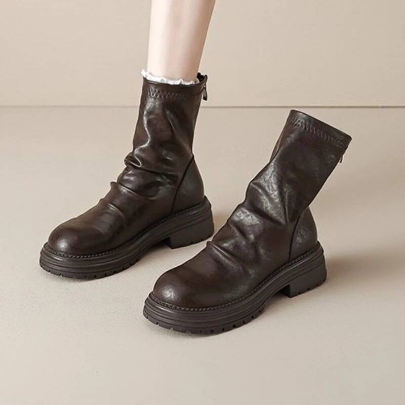 Street Fashion Walking - Femmes bottes chaussures plates décontractées nouvelles