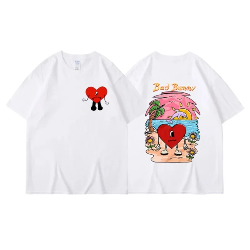 Street Fashion Asian - T-shirt Bad Bunny taille asiatique pour