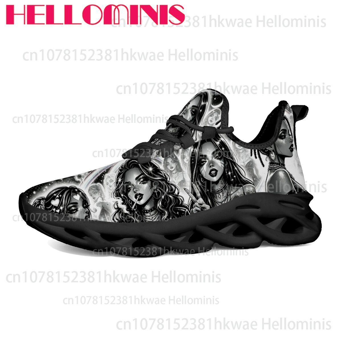 Street Fashion Walking - Baskets à semelle creuse épaisse avec