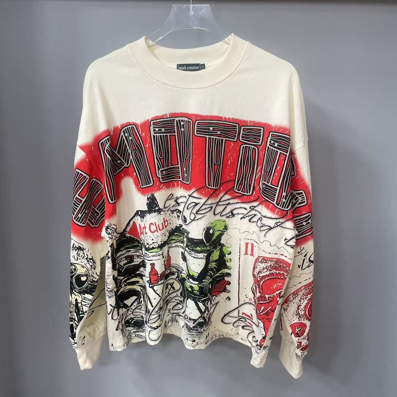Street Fashion Vintage - T-shirt à manches longues MIXED-EMOTION de