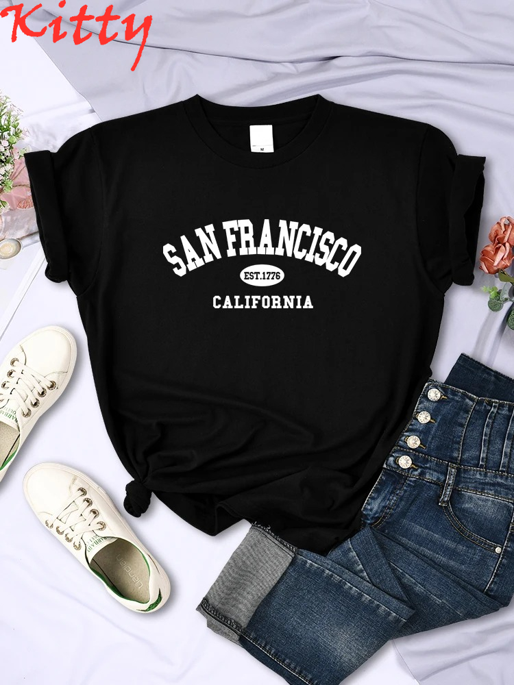 Street Fashion California - T-shirt décontracté et respirant à manches