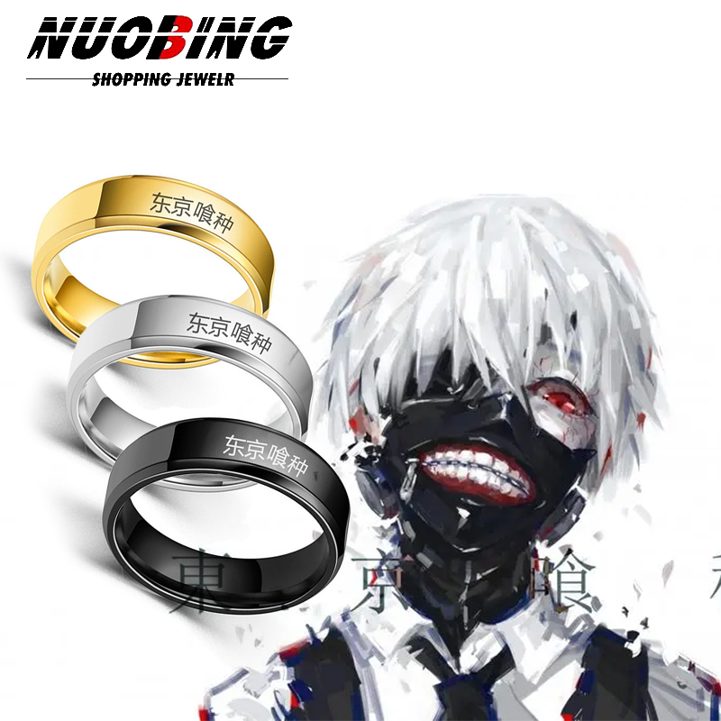 Street Fashion Anime - Bague en acier inoxydable pour hommes
