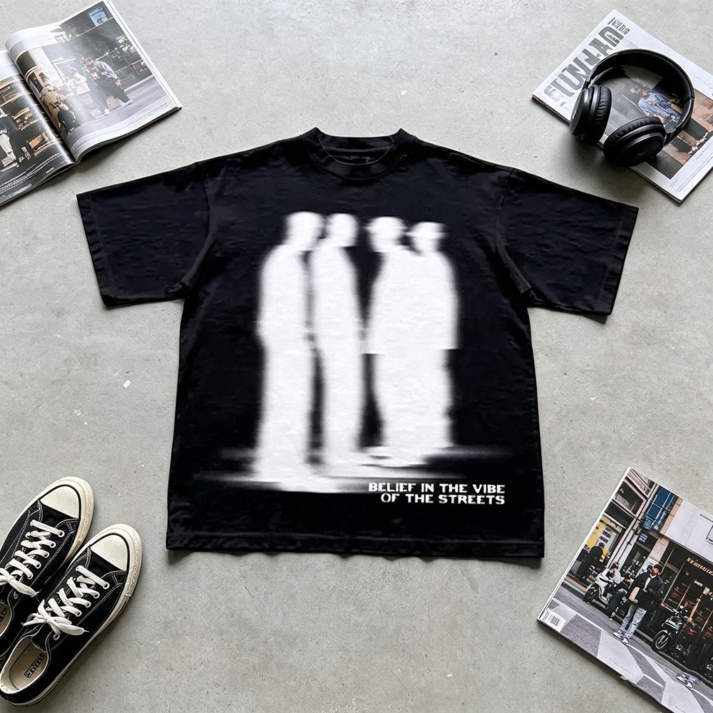 Street Fashion Vibes - T-shirt graphique unisexe à col rond