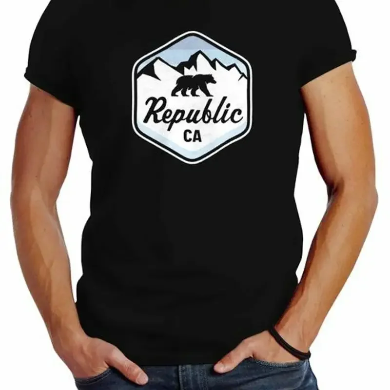 Street Fashion California - T-shirt pour homme Republic California Bear