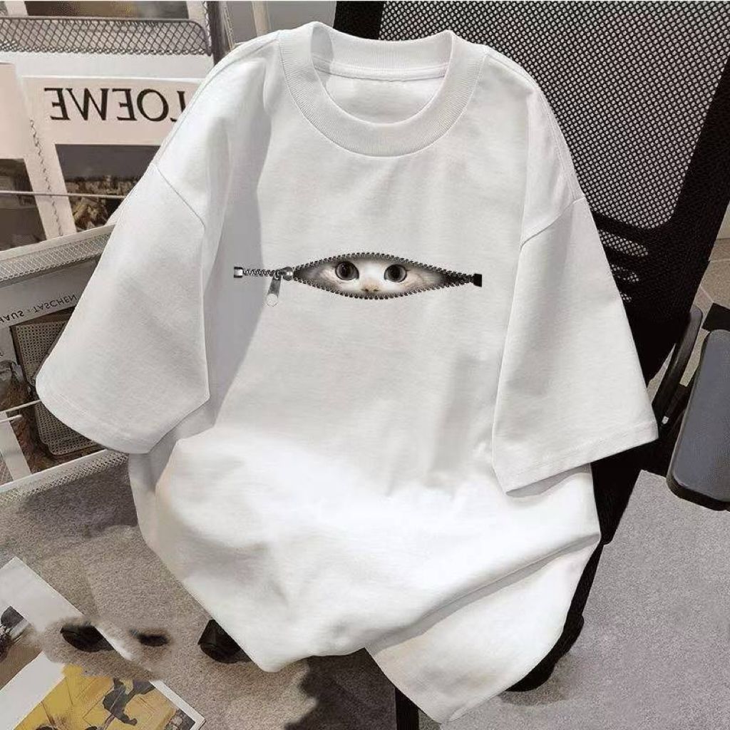 T-shirts amples à col rond en  - Street Fashion Asian avis et prix