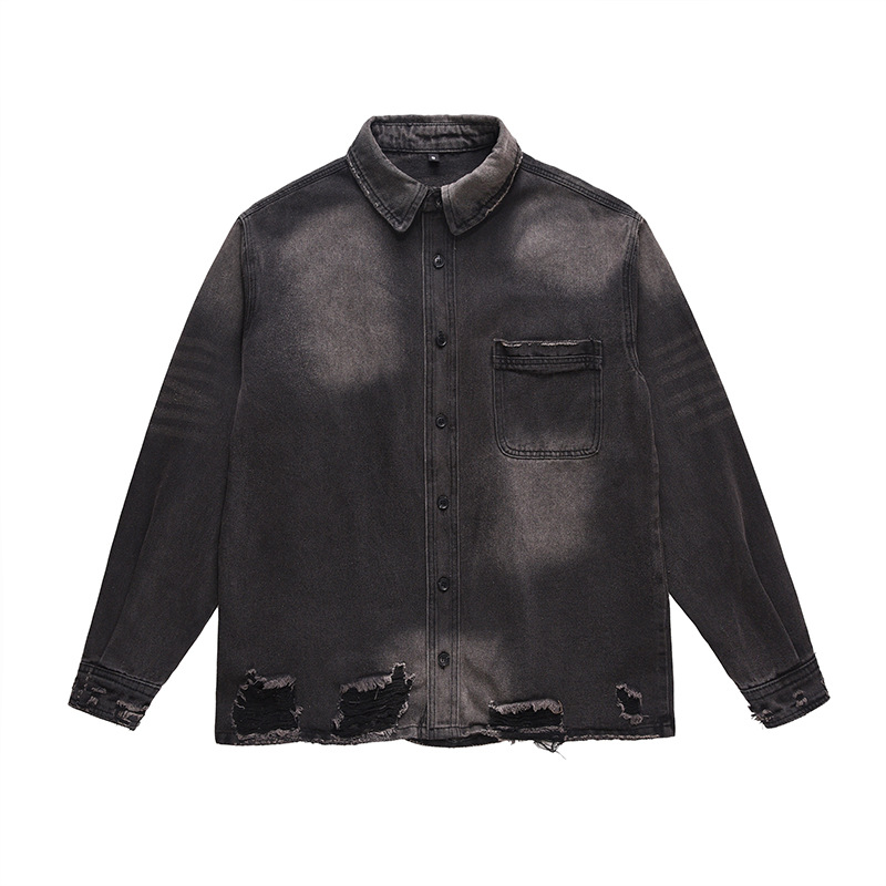 Veste en jean déchirée pour ho - Street Fashion Vintage avis et prix