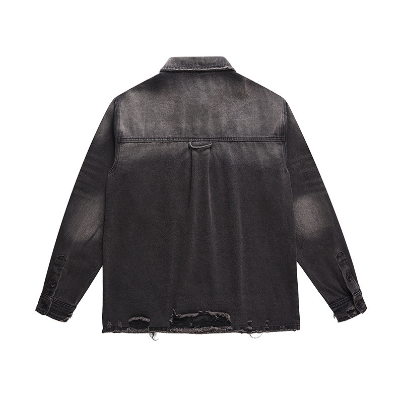 Veste en jean déchirée pour ho - Street Fashion Vintage avis et prix