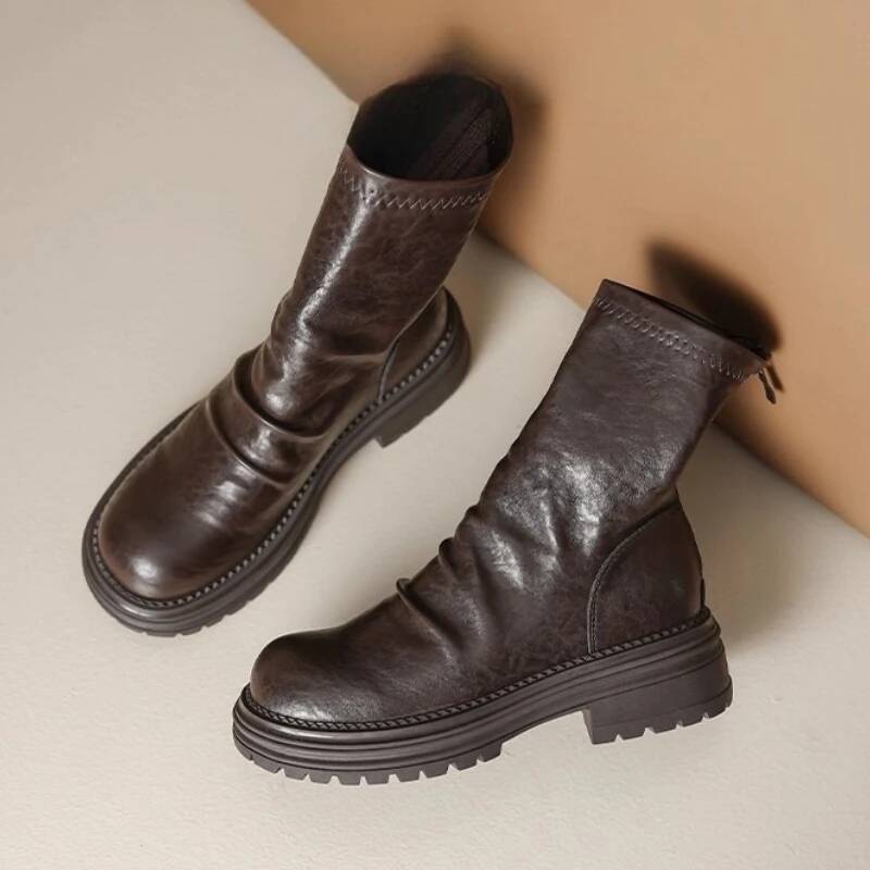Femmes bottes chaussures plate - Street Fashion Walking avis et prix