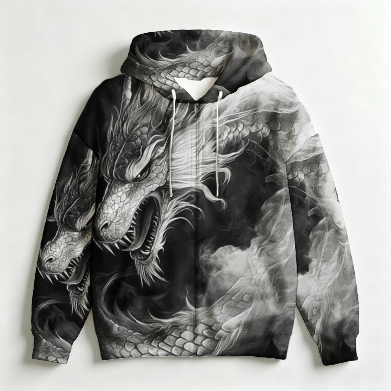 Sweat-shirt à capuche zippé po - Street Fashion Asian avis et prix