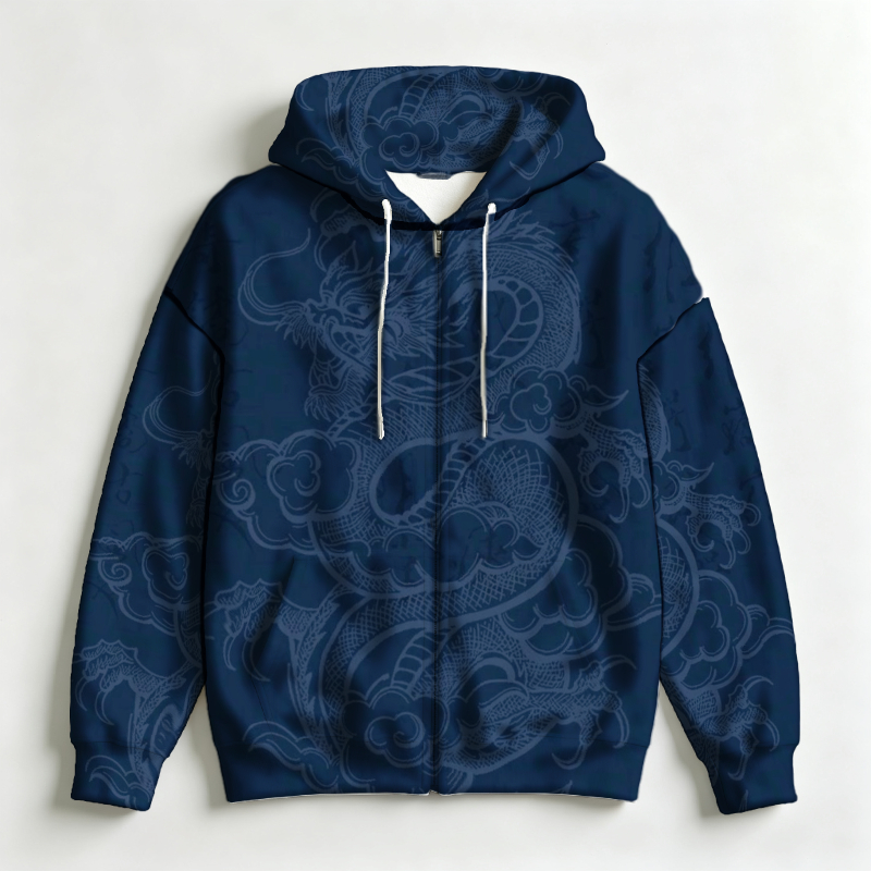 Sweat-shirt à capuche zippé po - Street Fashion Asian avis et prix