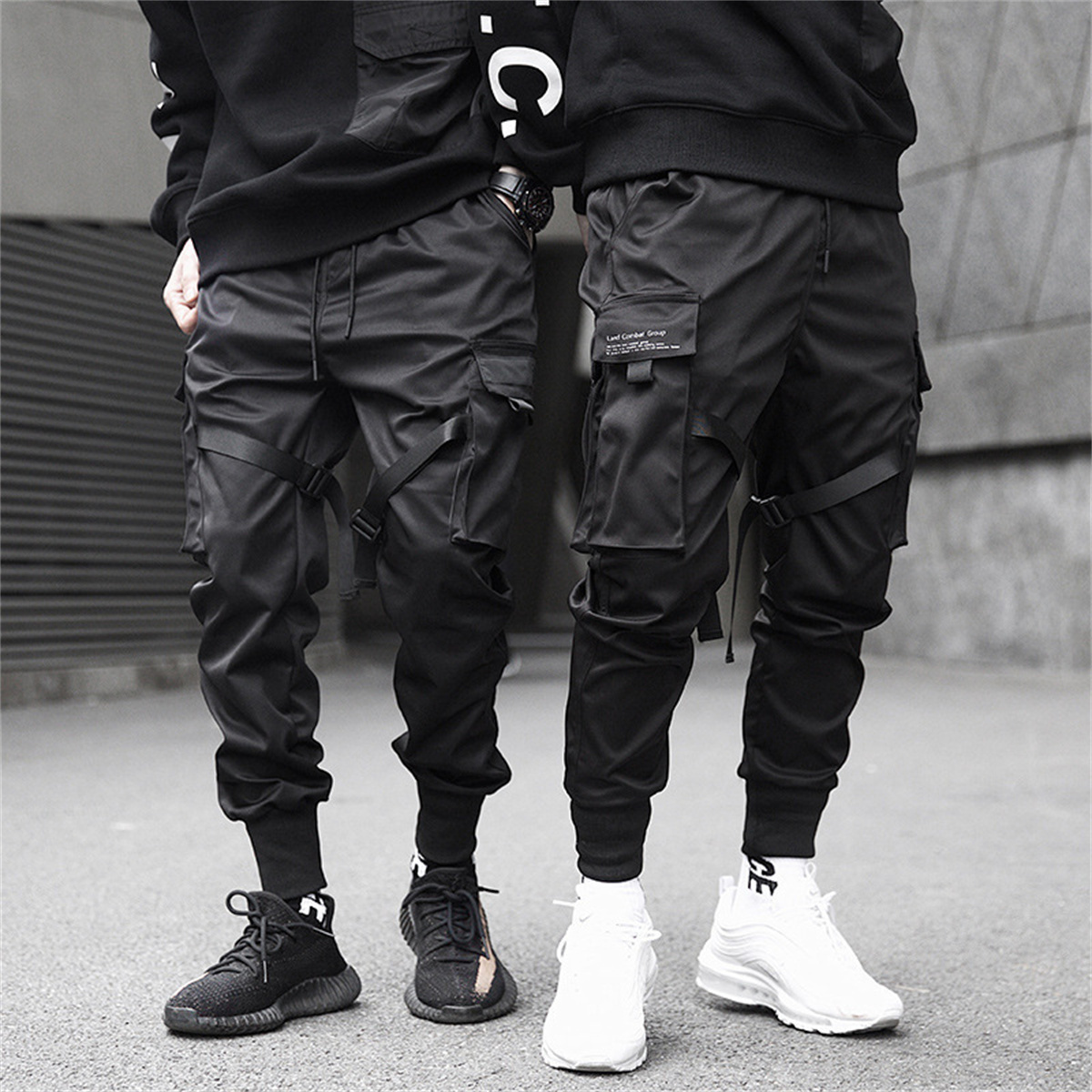 Pantalon Cargo Hip Hop noir, p - Street Fashion In Korea avis et prix