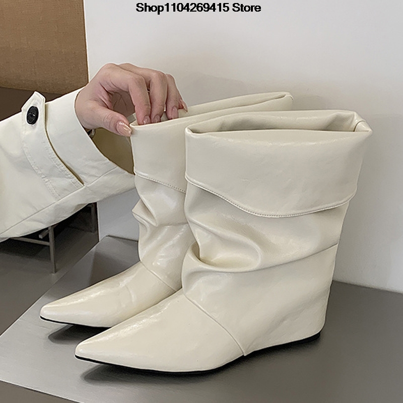 Nouvelles bottines plissées à  - Street Fashion Vintage avis et prix