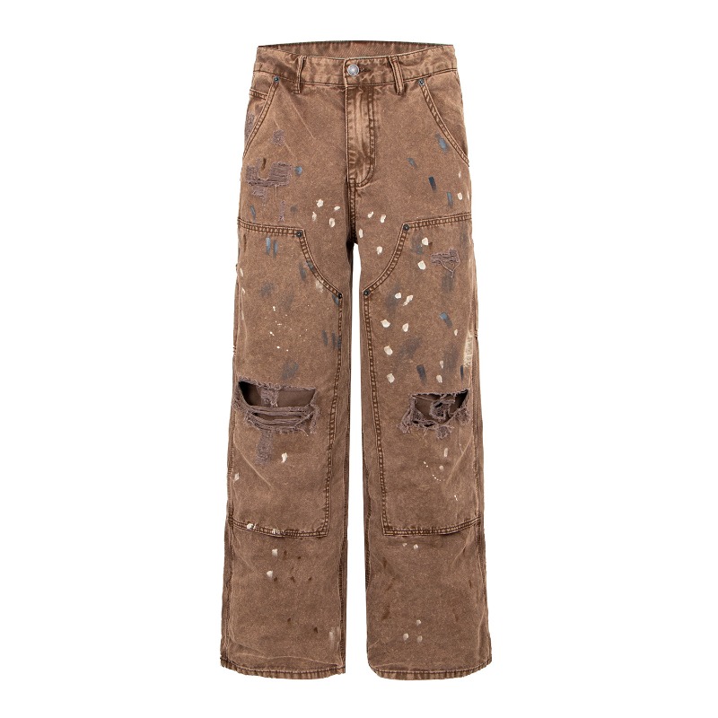 Pantalon en jean déchiré à jam - Street Fashion In Korea avis et prix